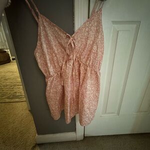 SHEIN Floral Pink Blouse